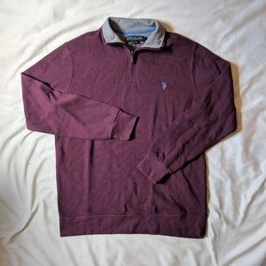 NWT U.S. Polo Assn. 1/4 Zip Sweater